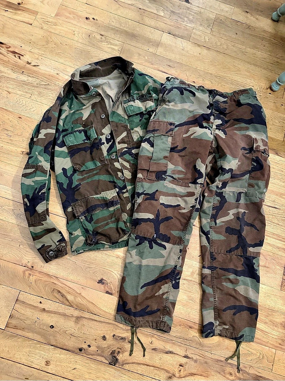 Vintage U.S. Army BDU woodland camouflage uniform Woodland Camo Uniform Medium